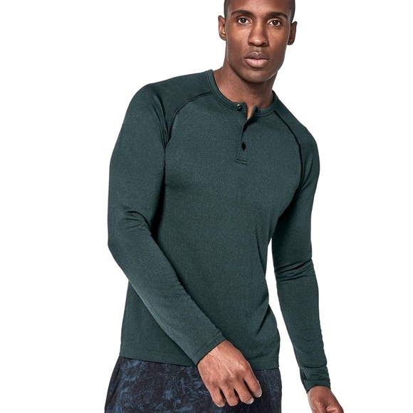 lululemon athletica Other - Lululemon Metal Vent Tech Long Sleeve Henley Shirt Sz S